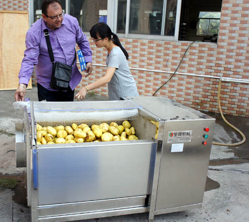 我公司为塞浦路斯客户提供土豆清洗生产线